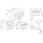 Smeg SF4606WVCPNR 45厘米 嵌入式蒸焗爐